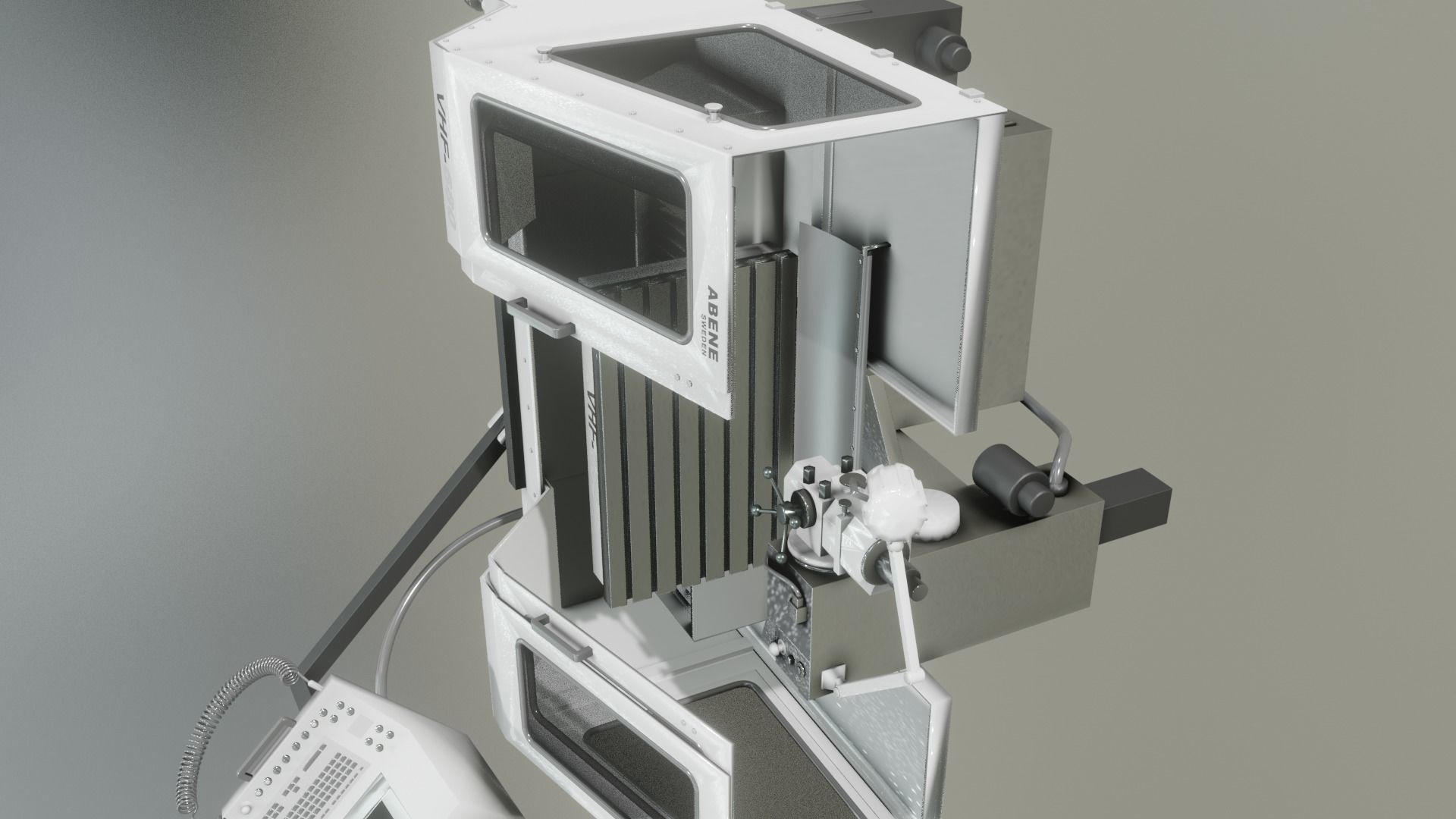 Milling Machine 3D Model Low-poly 3D model_8