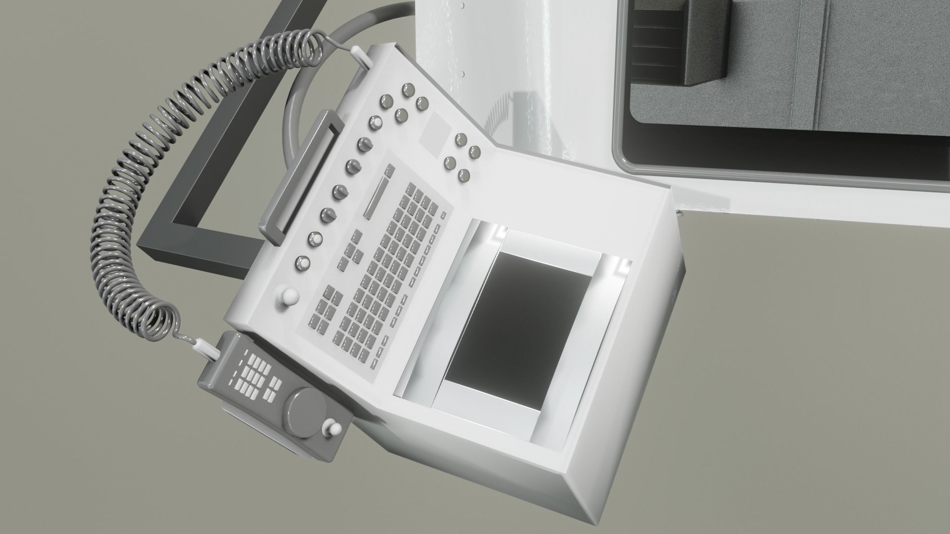 Milling Machine 3D Model Low-poly 3D model_3