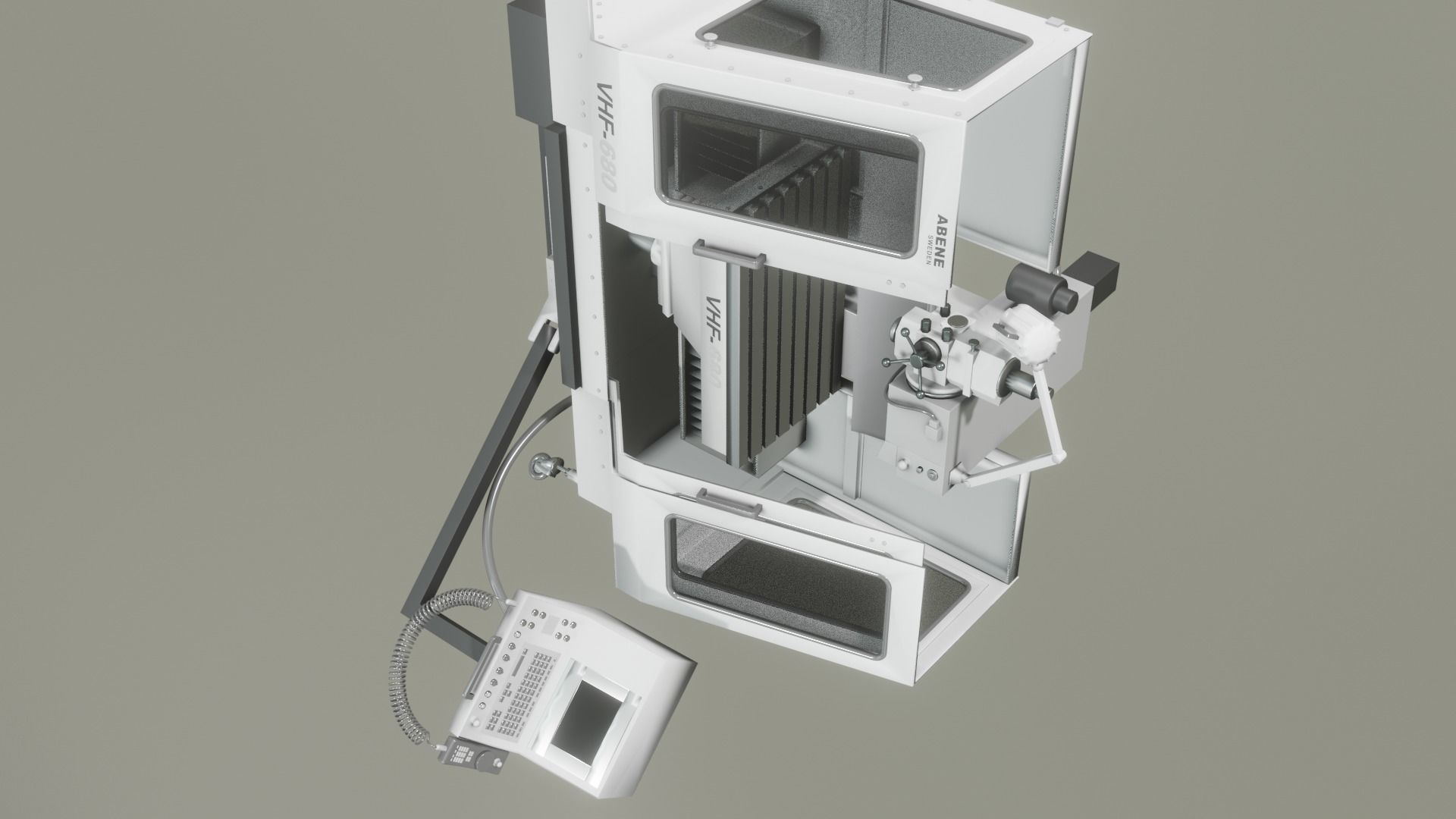 Milling Machine 3D Model Low-poly 3D model_18