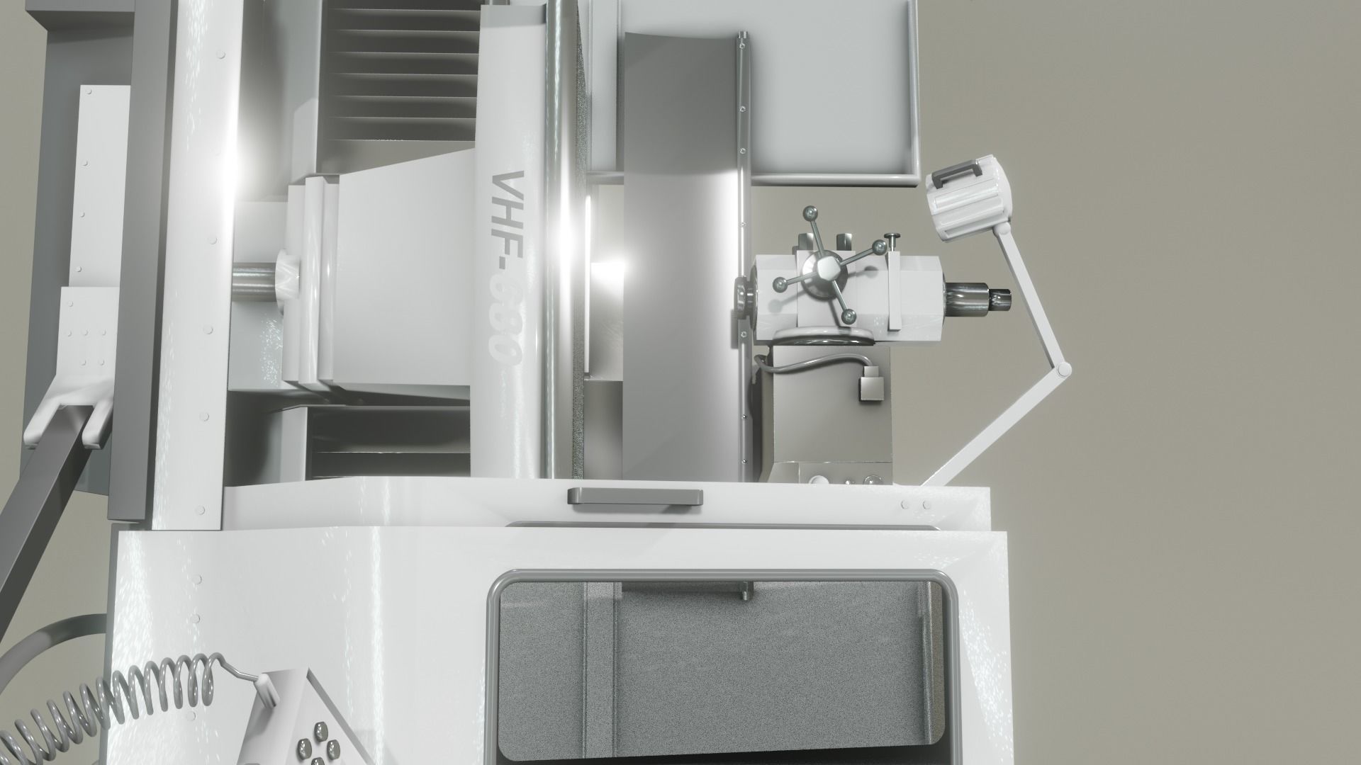 Milling Machine 3D Model Low-poly 3D model_9