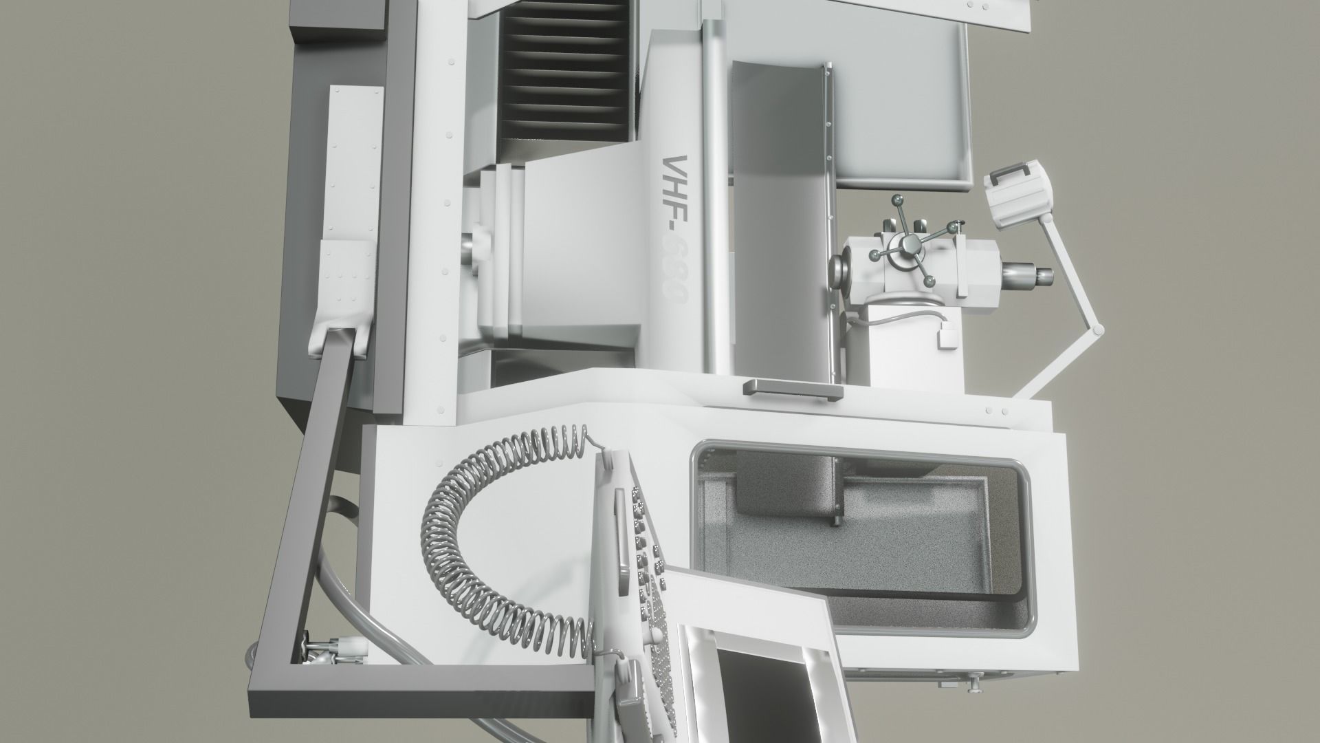 Milling Machine 3D Model Low-poly 3D model_15