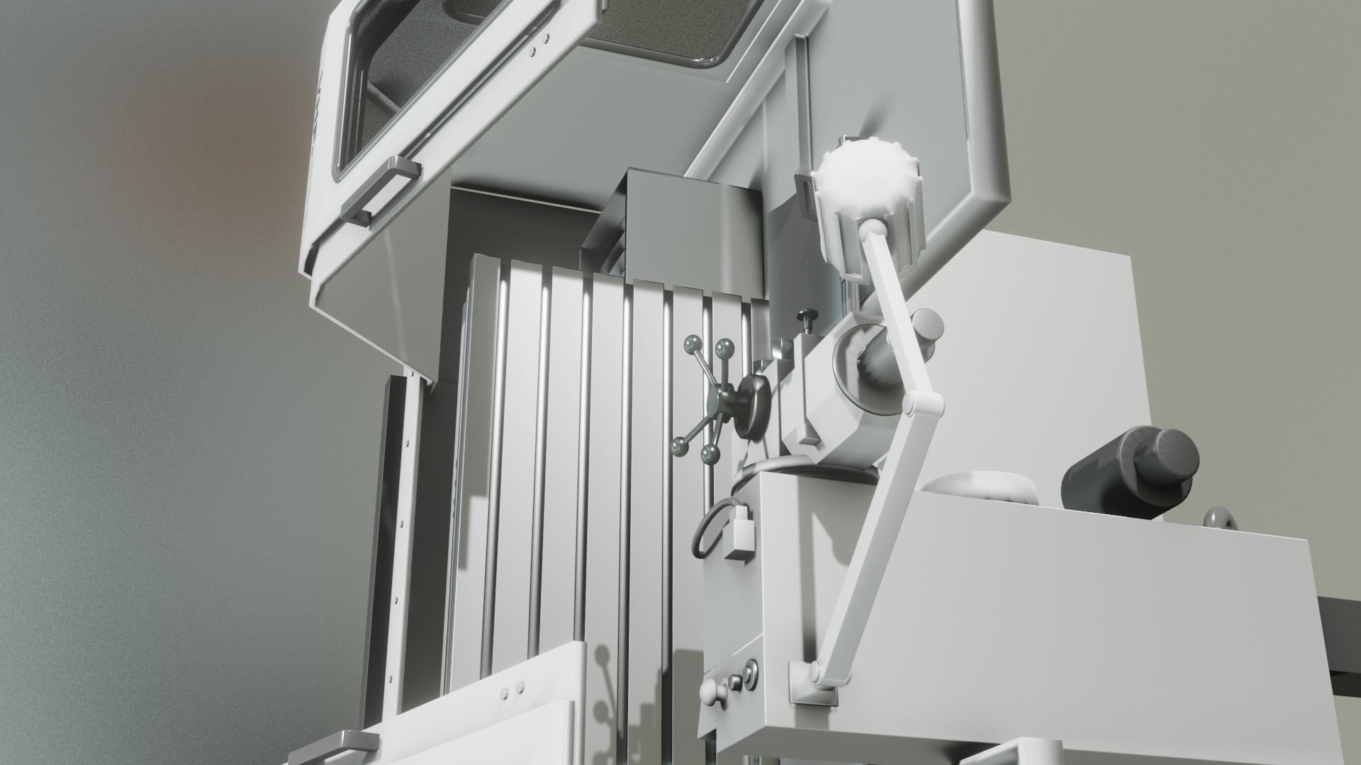 Milling Machine 3D Model Low-poly 3D model_16