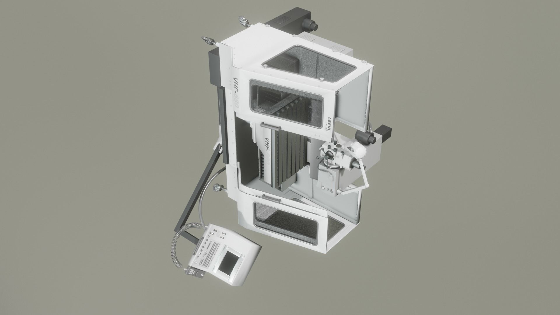 Milling Machine 3D Model Low-poly 3D model_14