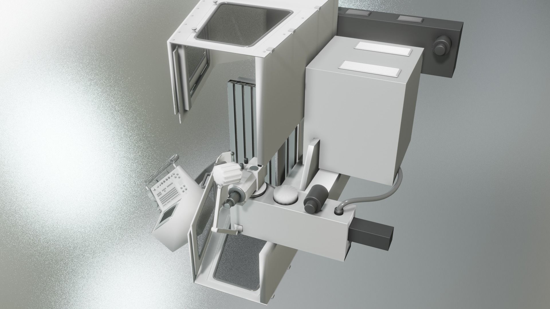 Milling Machine 3D Model Low-poly 3D model_10