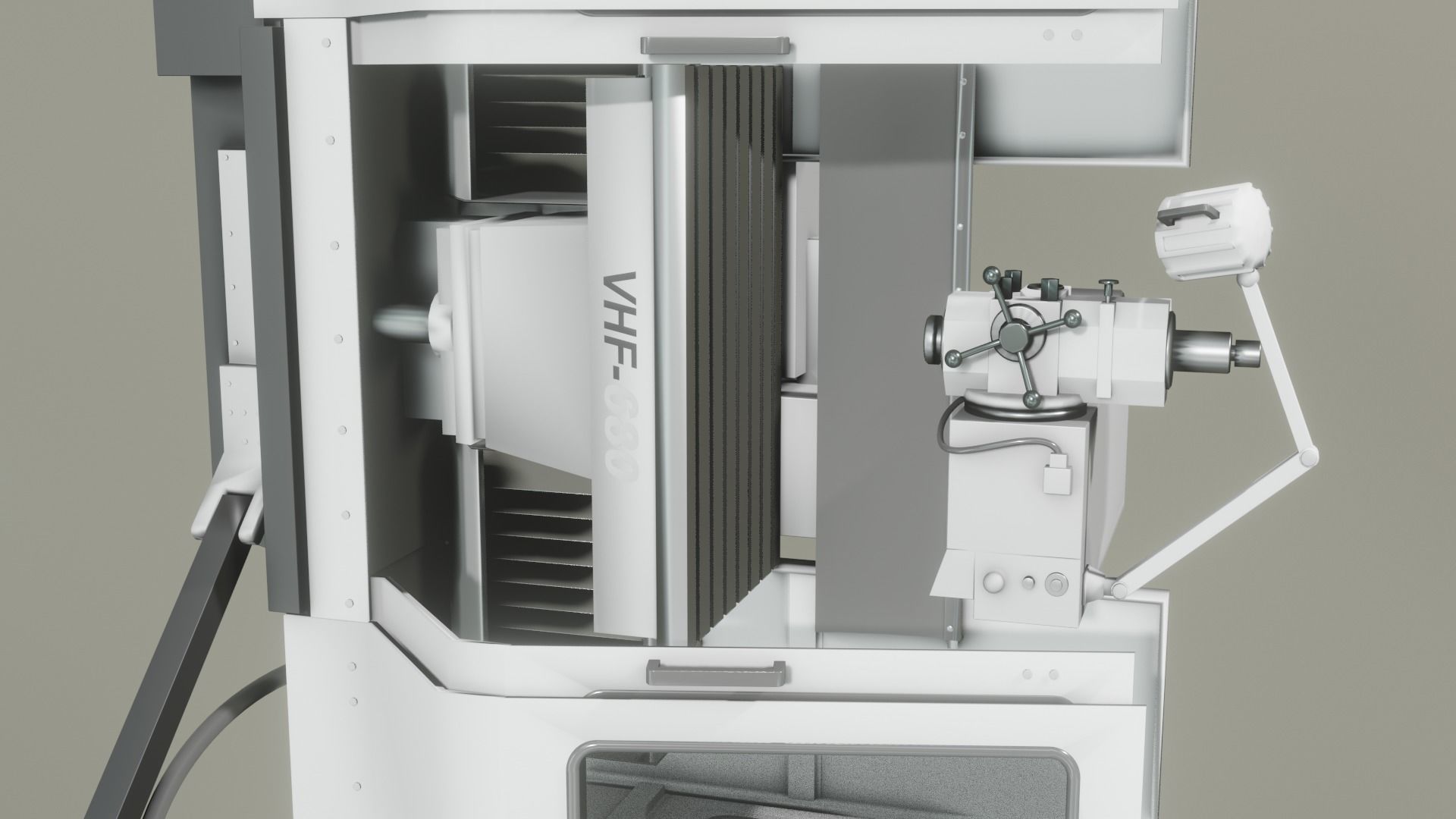 Milling Machine 3D Model Low-poly 3D model_19