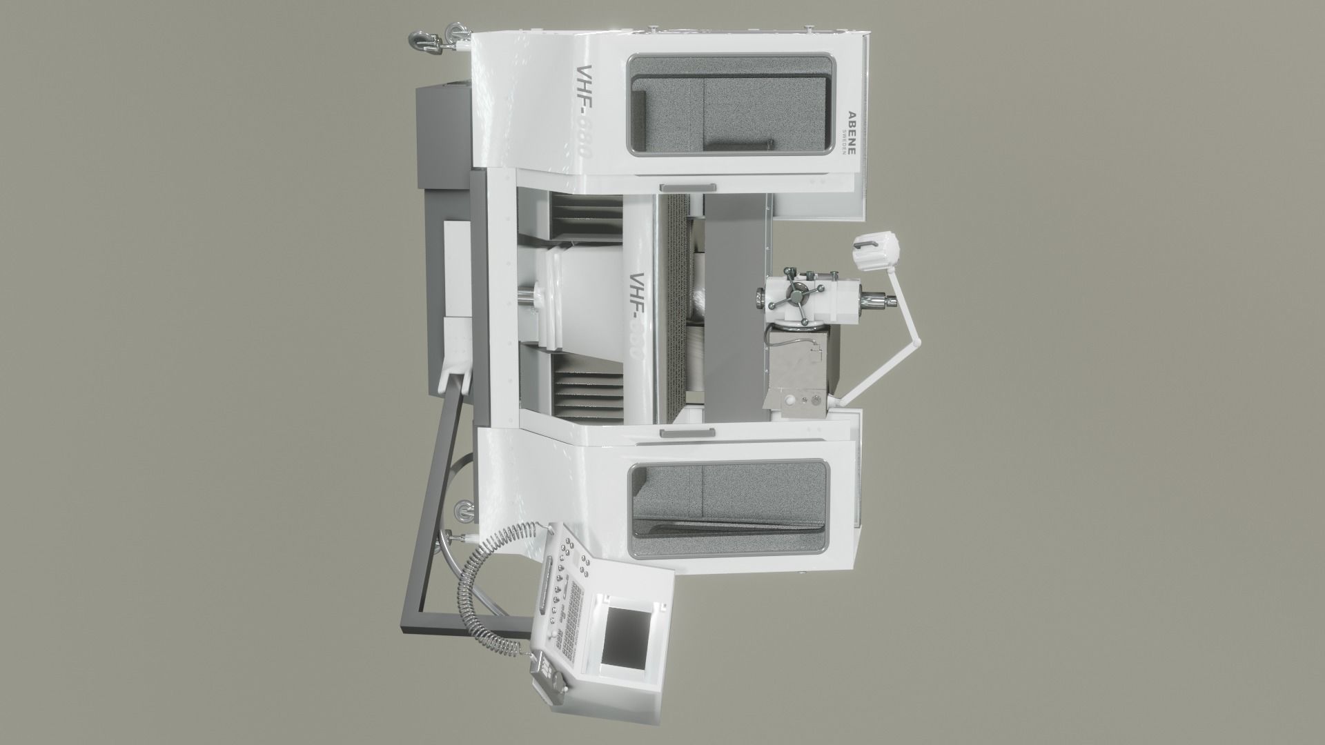 Milling Machine 3D Model Low-poly 3D model_2