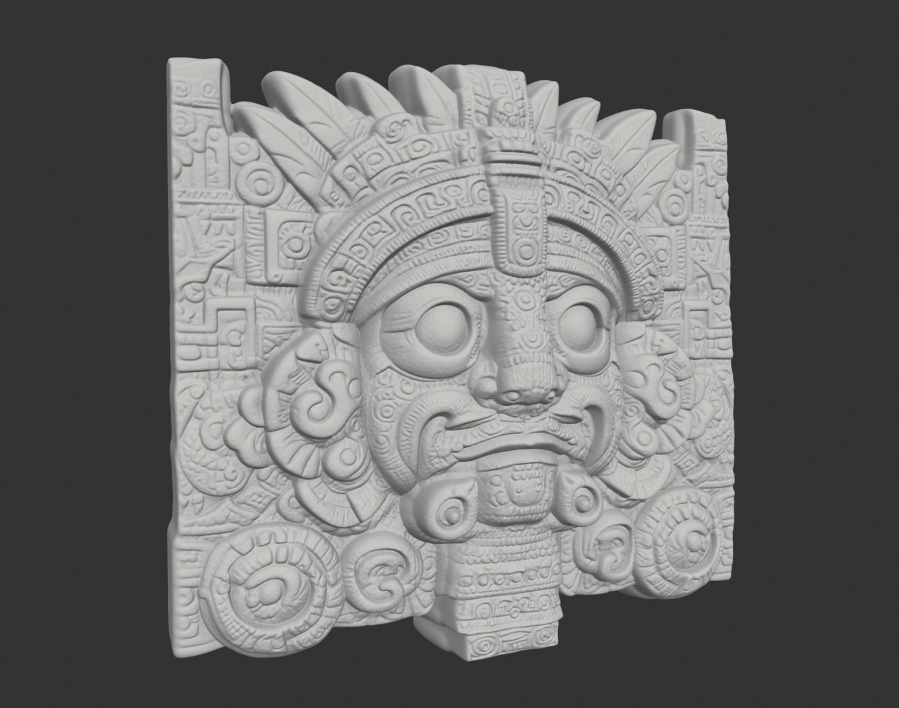 Mayan Temple Wall Decor 08 231201 3D print model_1