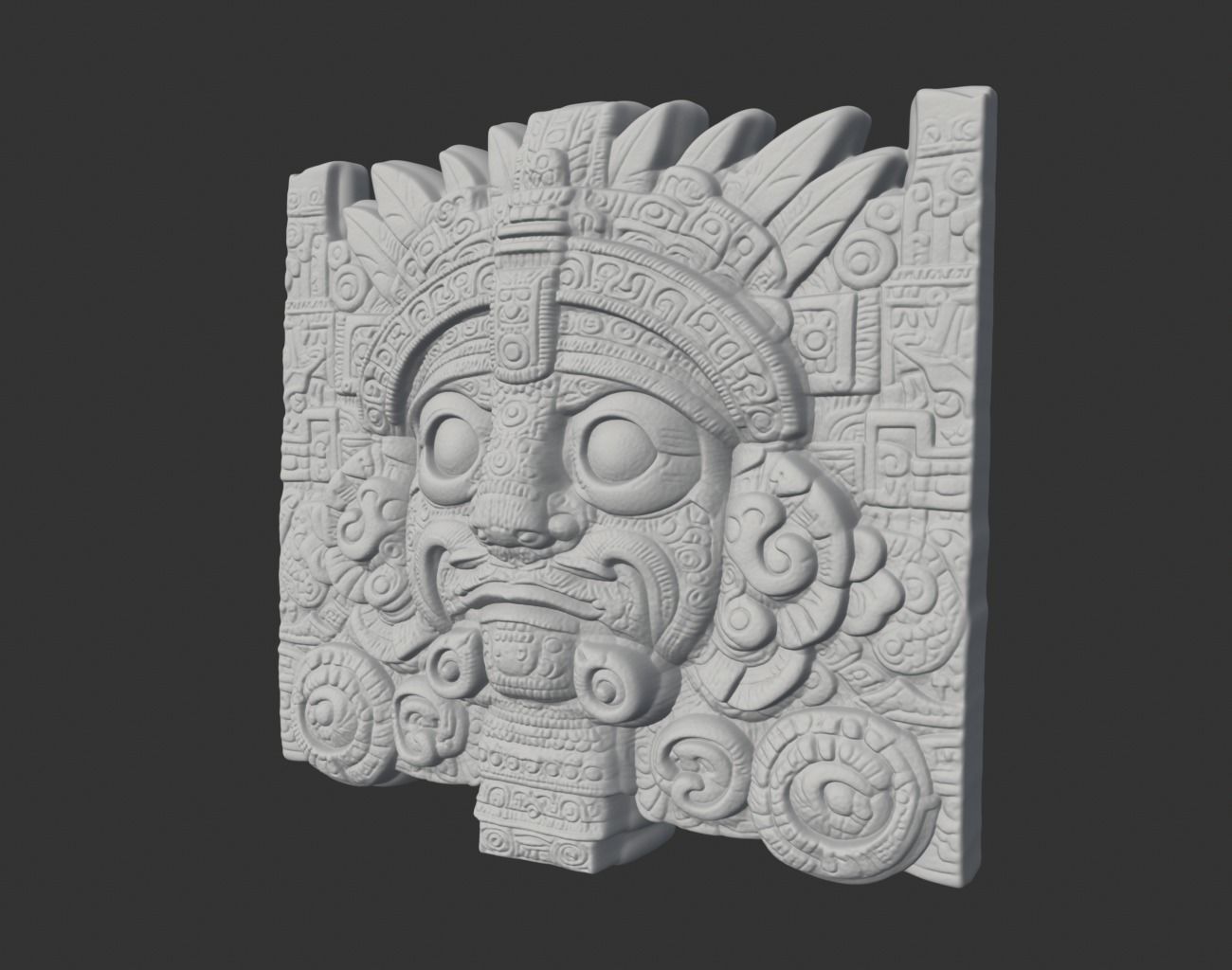 Mayan Temple Wall Decor 08 231201 3D print model_2