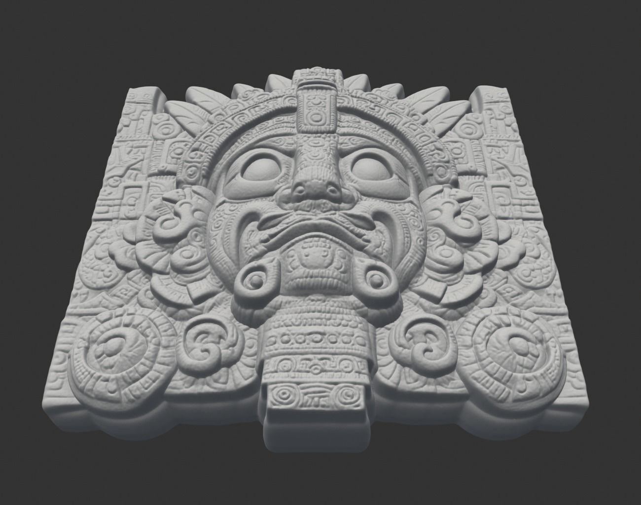 Mayan Temple Wall Decor 08 231201 3D print model_3