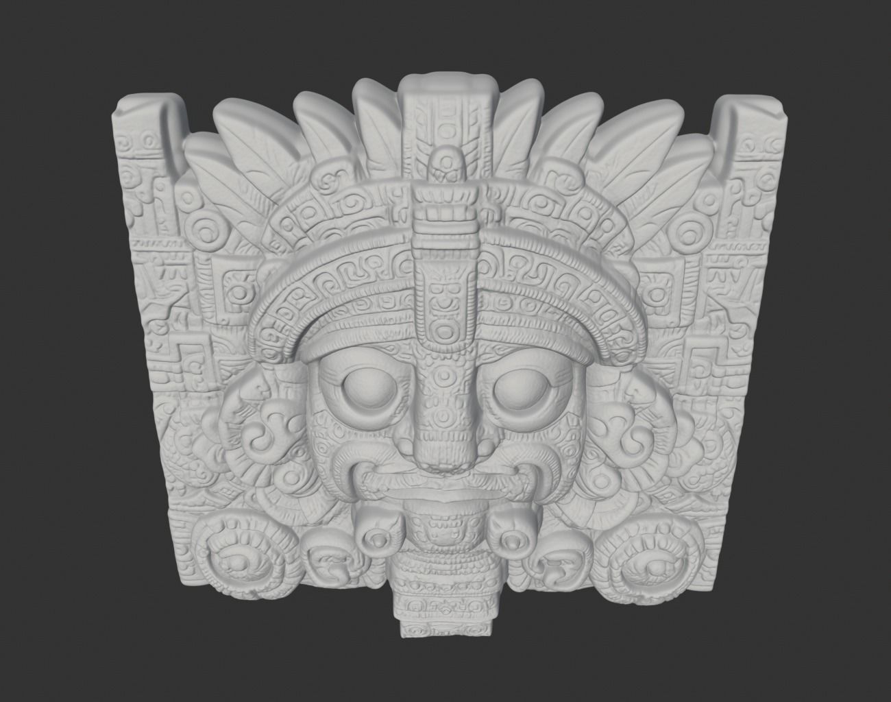 Mayan Temple Wall Decor 08 231201 3D print model_4