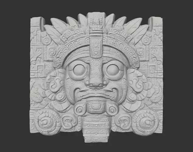 Mayan Temple Wall Decor 08 231201 3D print model