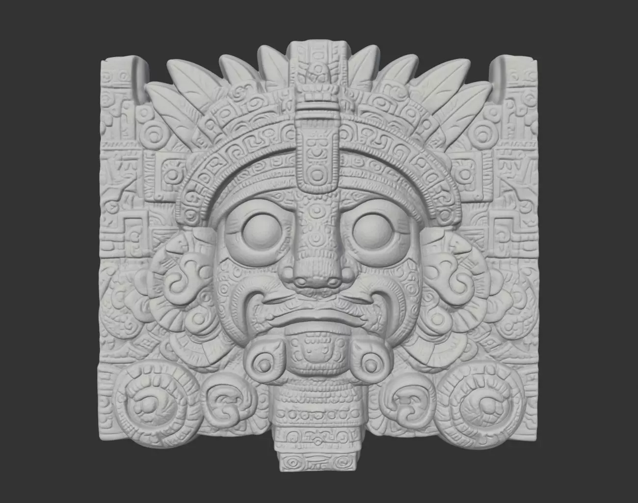Mayan Temple Wall Decor 08 231201 3D print model_0
