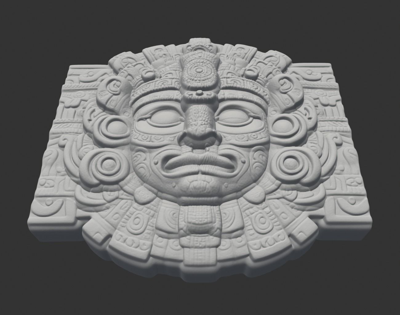 Mayan Temple Wall Decor 07 231201 3D print model_3