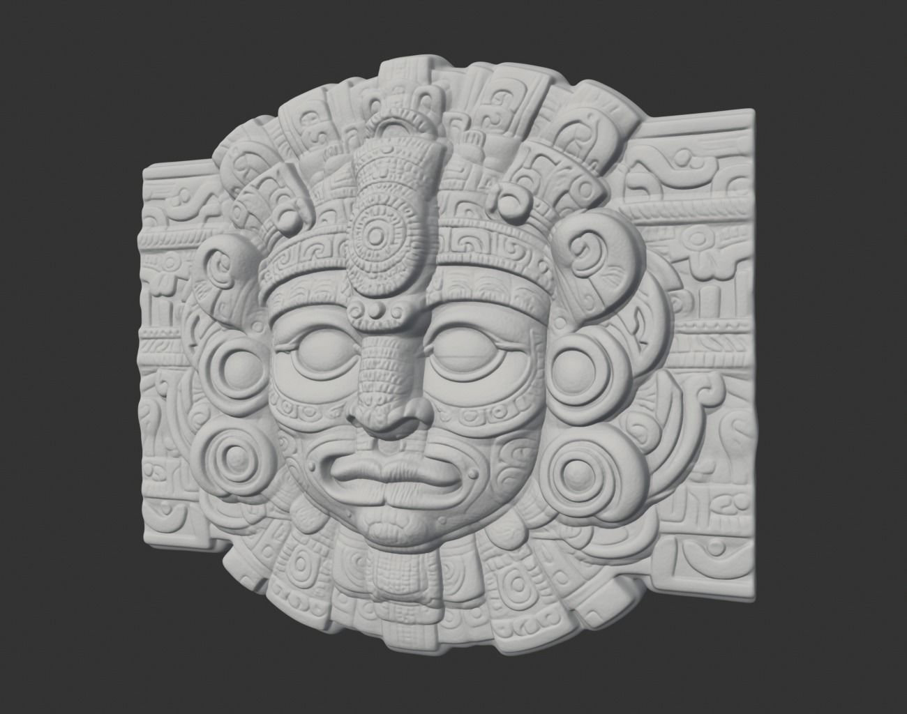 Mayan Temple Wall Decor 07 231201 3D print model_2