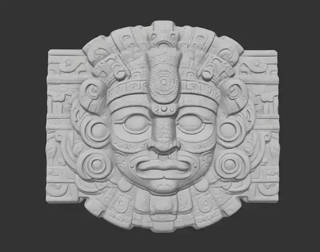 Mayan Temple Wall Decor 07 231201 3D print model