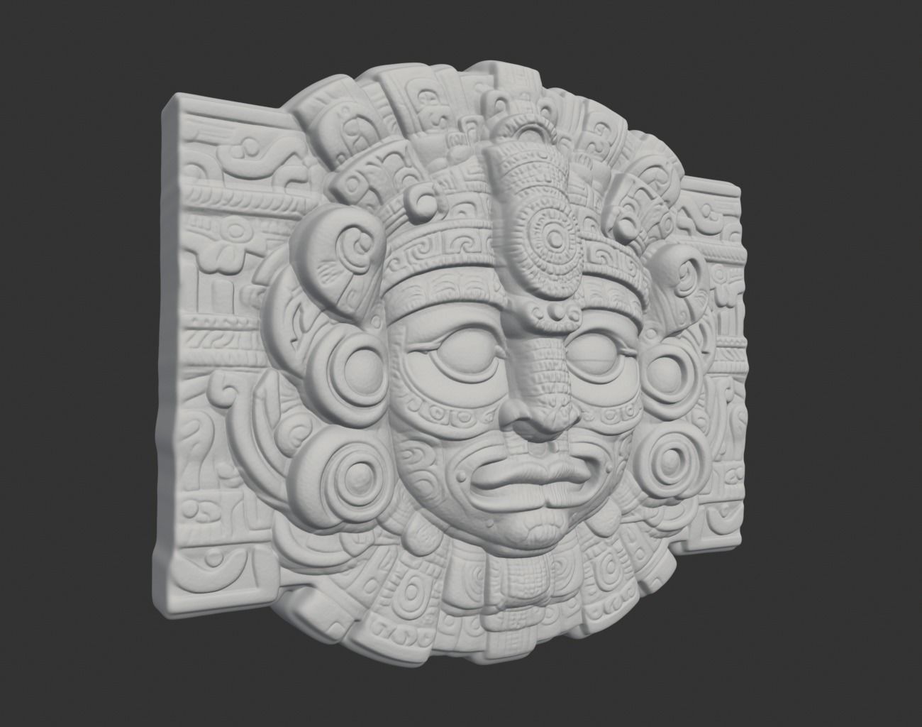 Mayan Temple Wall Decor 07 231201 3D print model_1