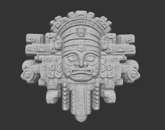 Mayan Temple Wall Decor 04 231201 3D print model
