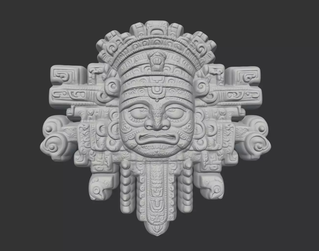 Mayan Temple Wall Decor 04 231201 3D print model_0