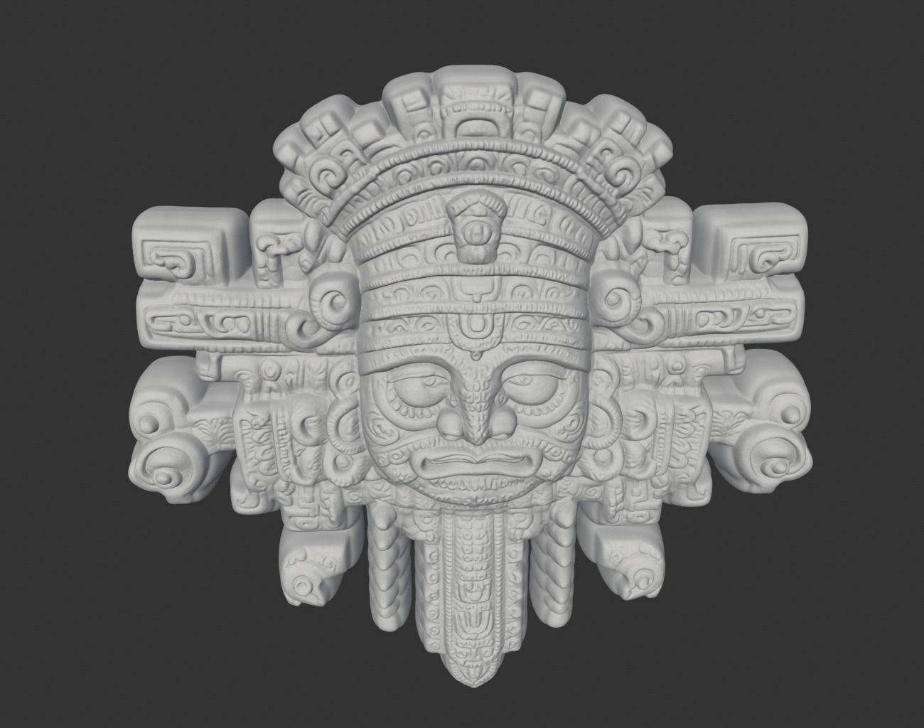 Mayan Temple Wall Decor 04 231201 3D print model_4