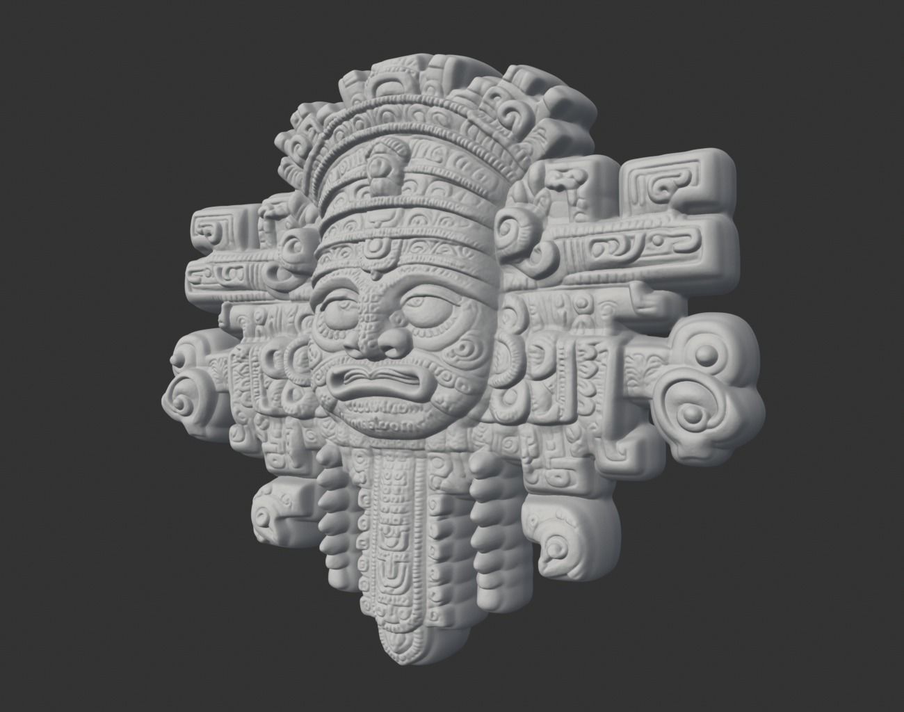 Mayan Temple Wall Decor 04 231201 3D print model_2