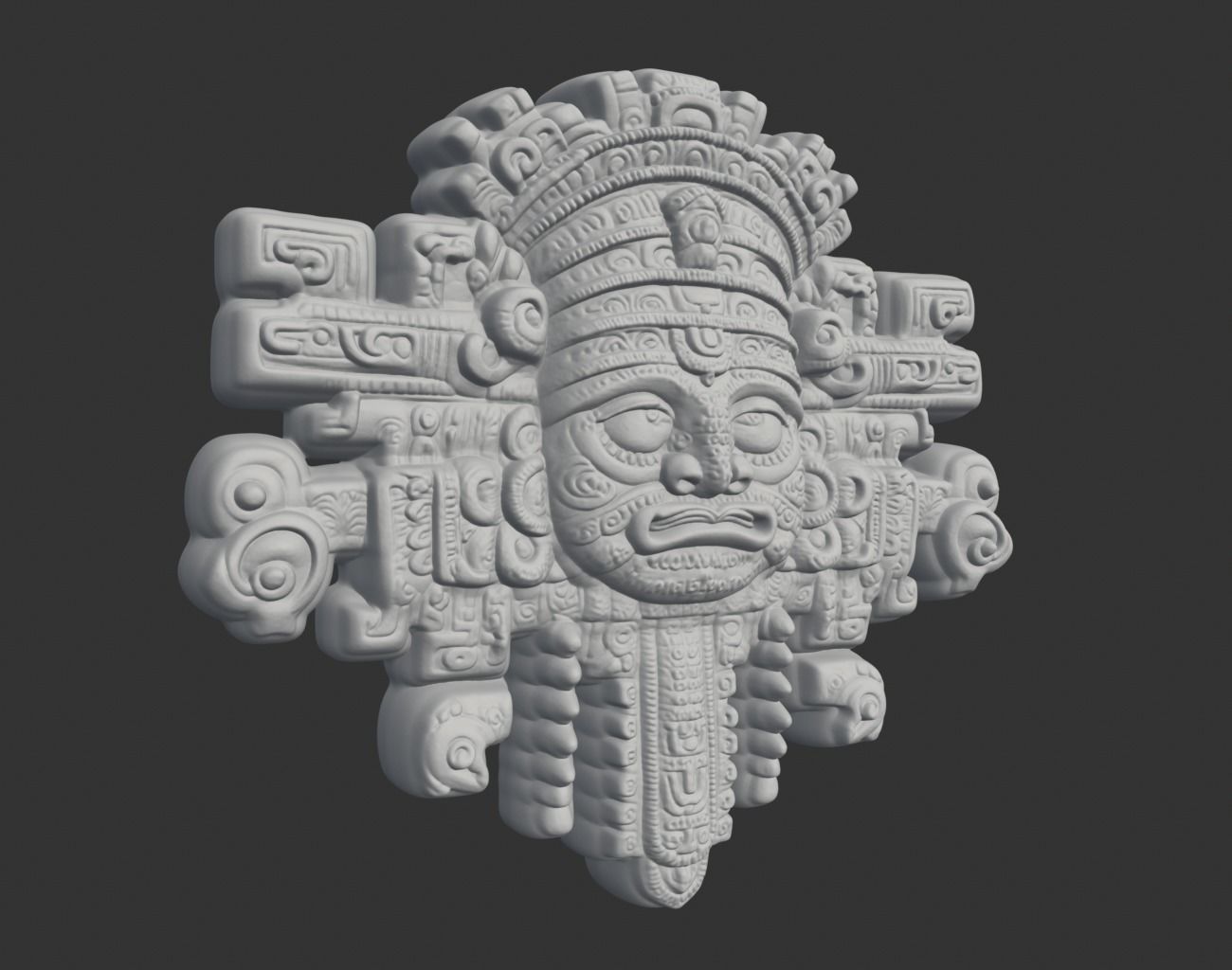 Mayan Temple Wall Decor 04 231201 3D print model_1