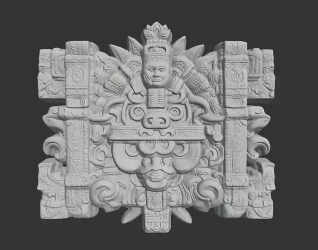 Mayan Temple Wall Decor 03 231201 3D print model