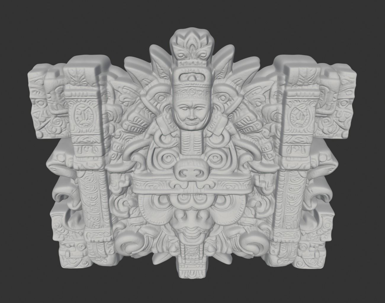 Mayan Temple Wall Decor 03 231201 3D print model_4