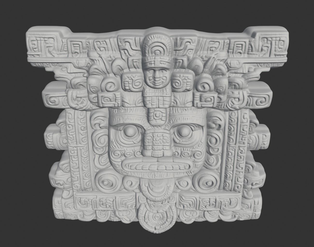 Mayan Temple Wall Decor 02 231201 3D print model_4