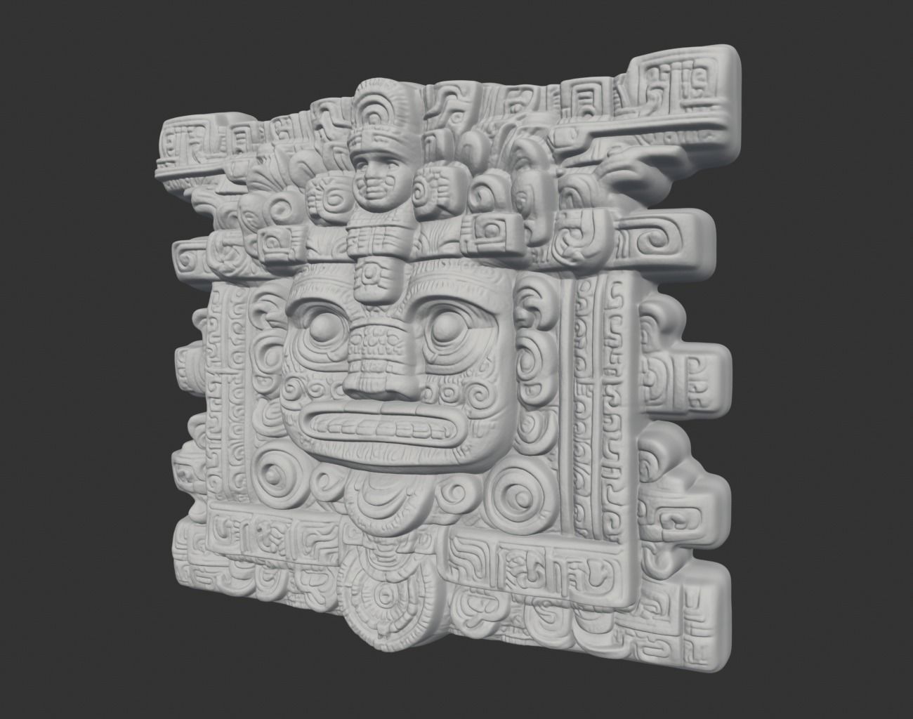 Mayan Temple Wall Decor 02 231201 3D print model_2