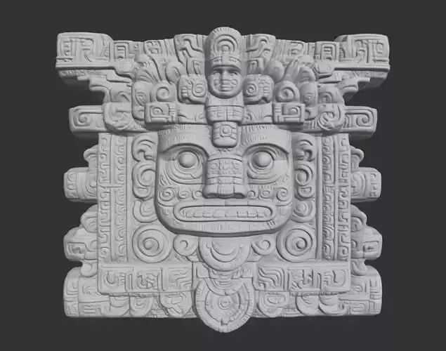 Mayan Temple Wall Decor 02 231201 3D print model
