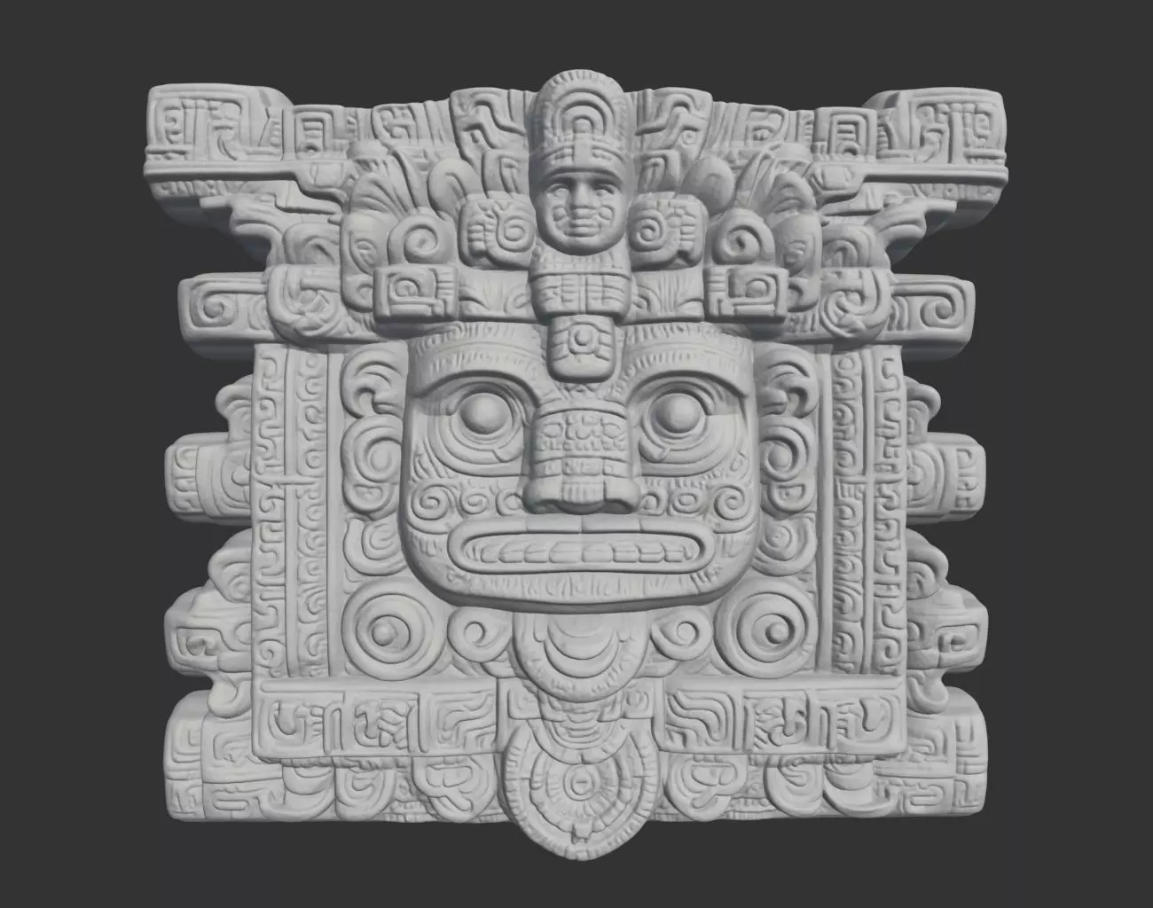 Mayan Temple Wall Decor 02 231201 3D print model_0