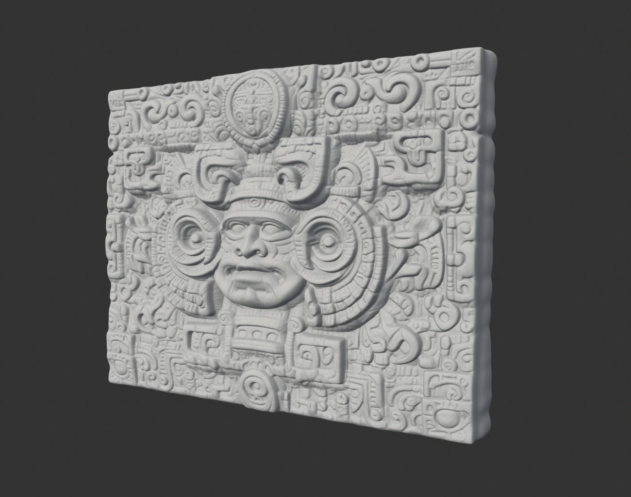 Mayan Temple Wall Decor 01 231201 3D print model_2
