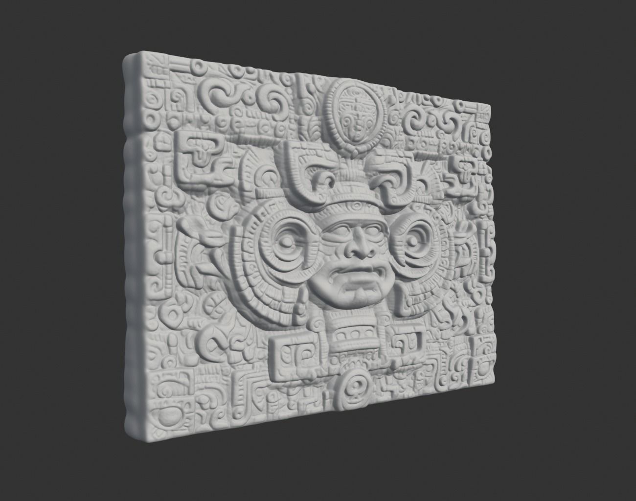 Mayan Temple Wall Decor 01 231201 3D print model_1