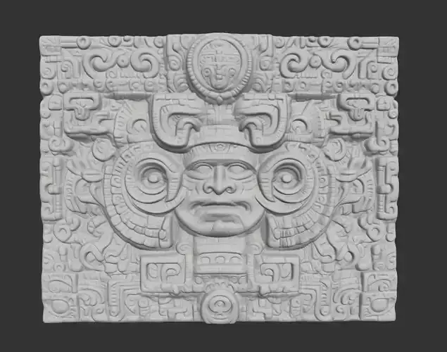 Mayan Temple Wall Decor 01 231201 3D print model