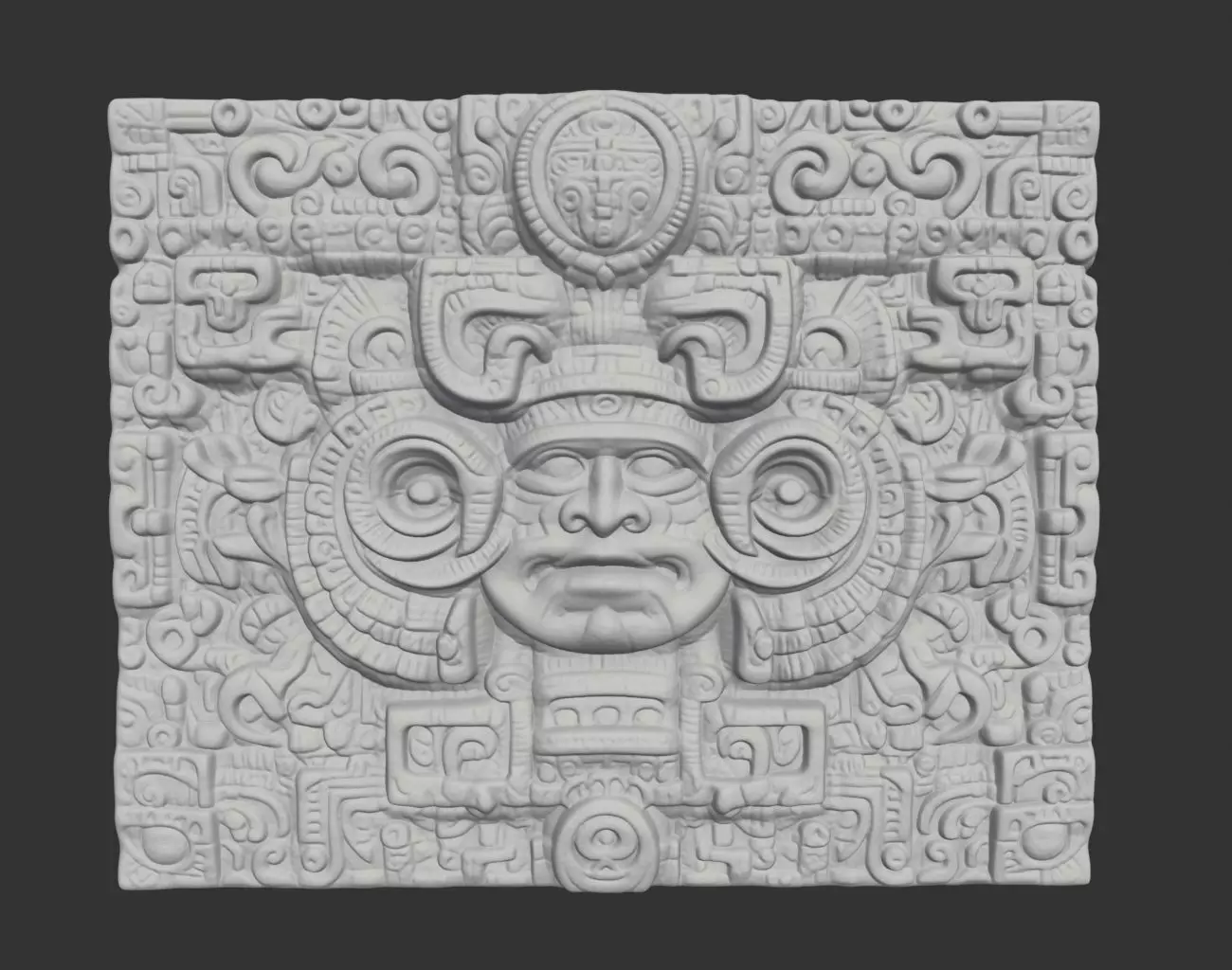 Mayan Temple Wall Decor 01 231201 3D print model_0
