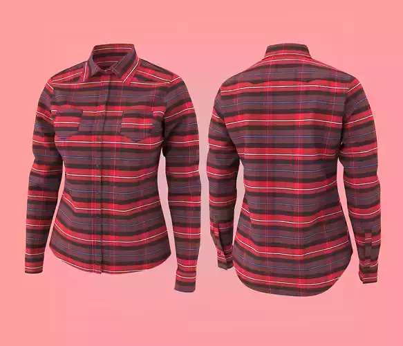 Women Check Apparel Fashion Shirt