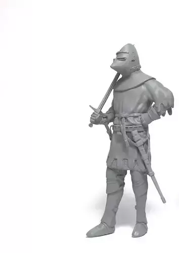 Medieval Knight Close bacinet version