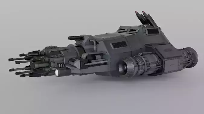 Dystopian Sci-Fi Military Speeder