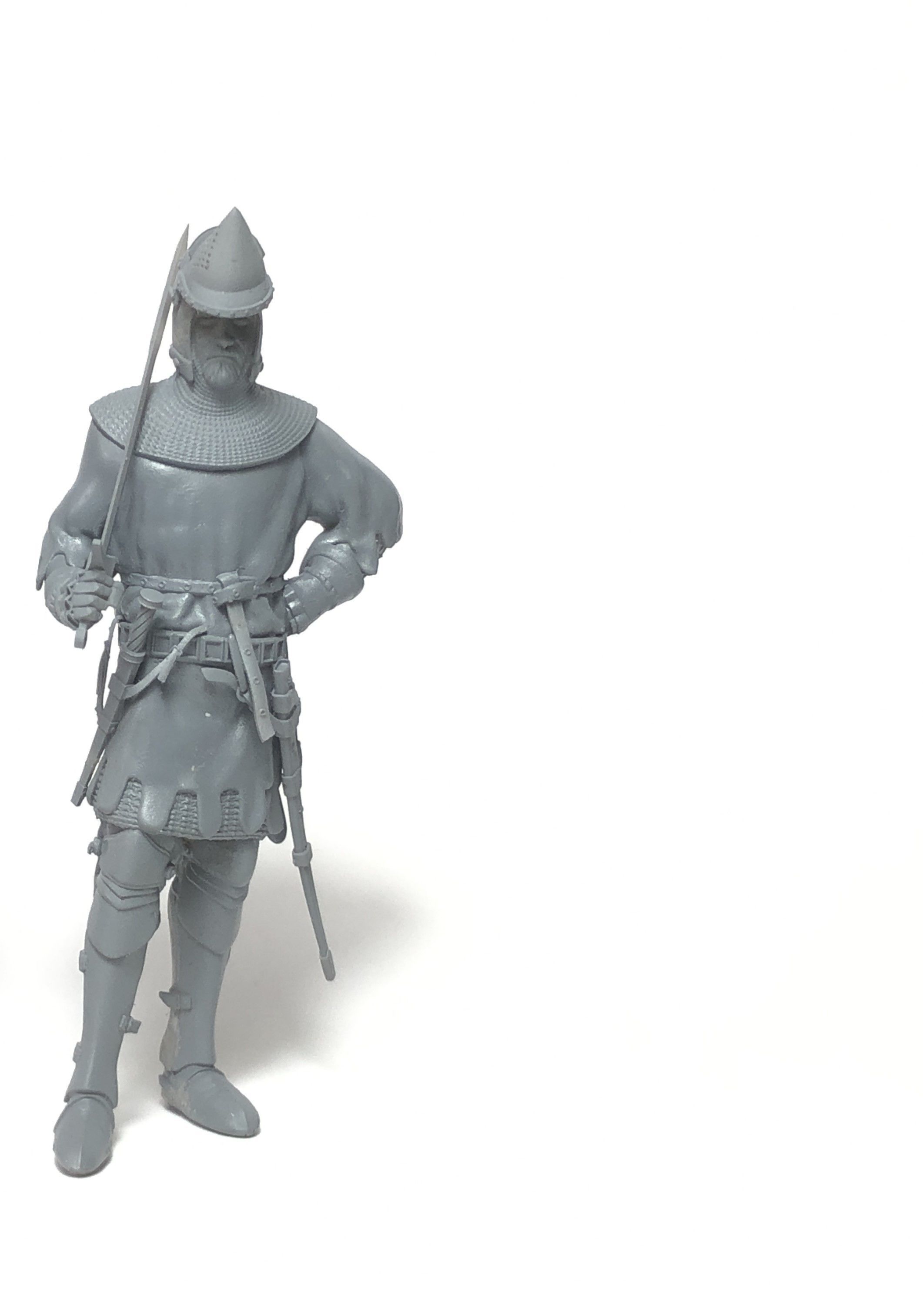 Medieval knight open bacinet version 3D print model_1