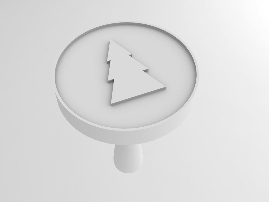 Stamp 3 Christmas tree 3D print model_1