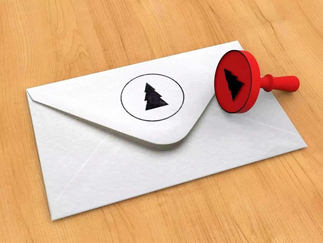 Stamp 3 Christmas tree 3D print model_0