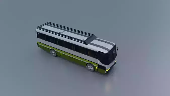 Simple Bus - LowPoly - Game-ready - mobile game