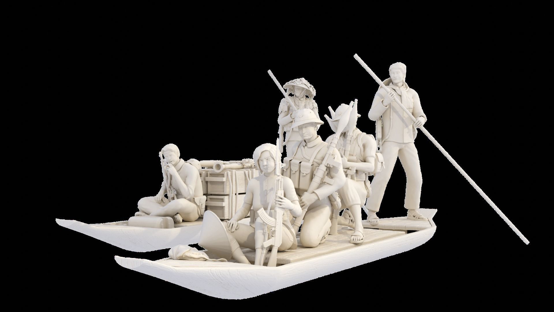 Vietcong on the River 1-35  3D print model_3