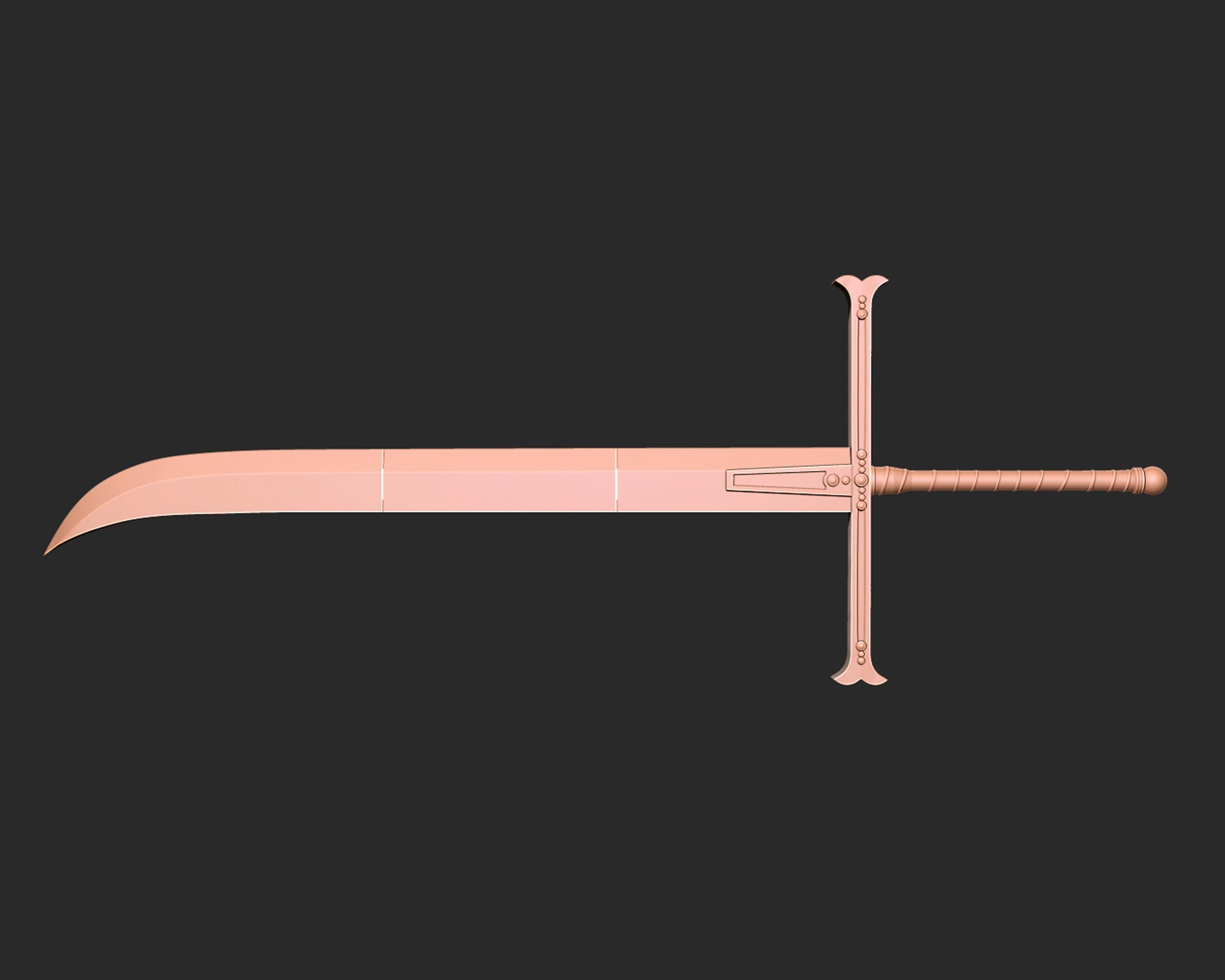 Yoru Dracule Mihawk Sword 3D print model_3