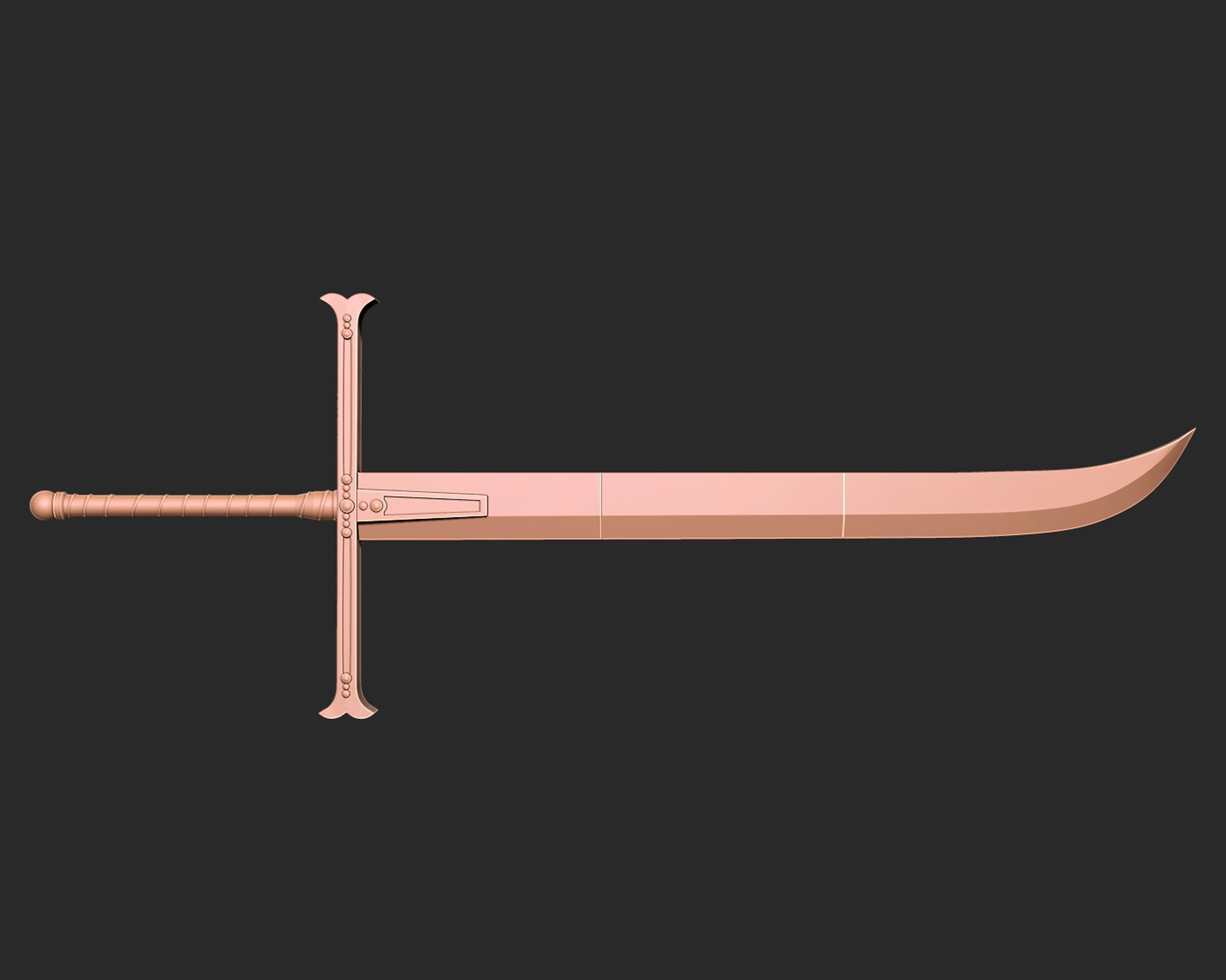Yoru Dracule Mihawk Sword 3D print model_2
