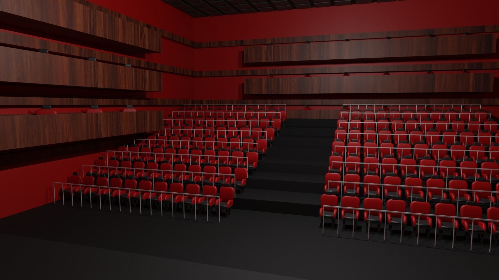 3D model Theater Hall interior VR / AR / low-poly | CGTrader