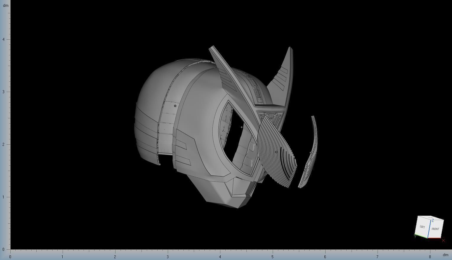 Kamen Rider Delta Helmet STL Files 3D print model_3