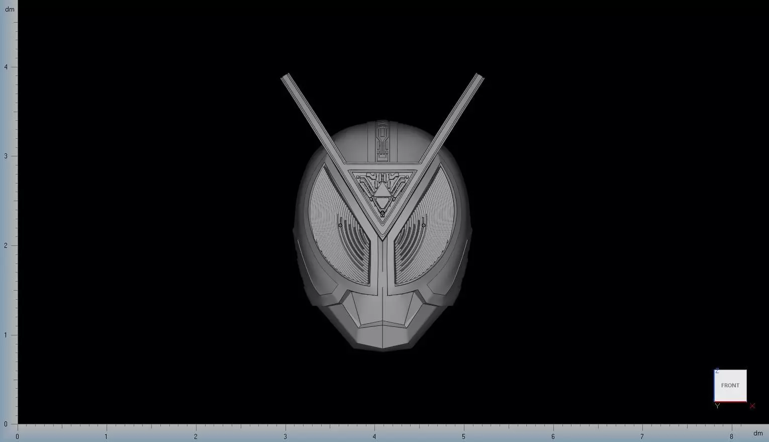Kamen Rider Delta Helmet STL Files 3D print model_0