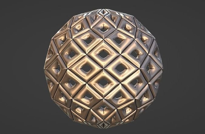 geometric lattice sphere bead jali findings 3D print model