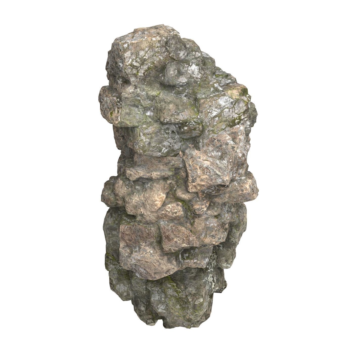 Realistic Mountain Rock Cliff 09 3D model_2
